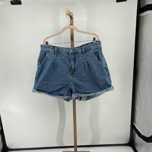 Topshop Denim Shorts Size 14 Blue